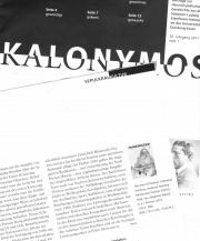 O czasopiśmie na łamach KALOMYNOS