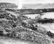 Plaża w Helles przed ewakuacją (7.01.1916)