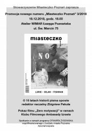 Nowy numer czasopisma Miasteczko Poznań /nr 3/2018 /