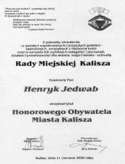 Henryk Jedwab, bohater z Kalisza