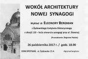 Wykład o synagodze przy ulicy Stawnej